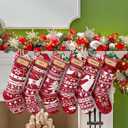 6 Pack Personalized Christmas Stockings Bulk, Large 18" Knit Custom Hanging Stockings - Family Stockings Decor for Holiday Christmas Tree Decoration