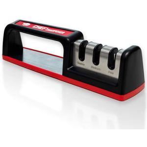 Kitchen Knife Sharpener - Complete 3-stage Knife Sharpener CS-T01 with Diamond Dust Rods, Sturdy Design, Non-slip Base Pat, Easy and Safe to Use, Fast and Effective Manual Sharpening Tool