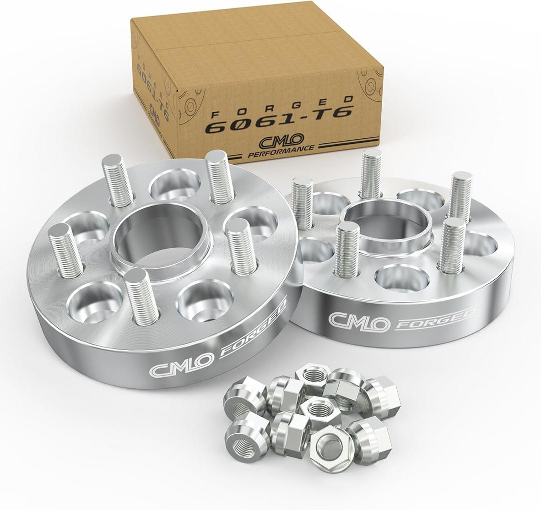 Customadeonly 1.25 Inch Forged Wheel Spacers 5x4.75 (5x120.7) Hubcentric | Fits Older Chevy Buick | 2pcs 70.3mm Bore | 7/16" Studs | Offset Correction for Classic GM Vehicles