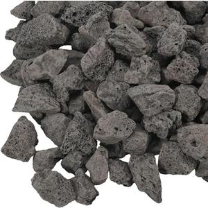 vchin 10 lbs Durable Black Lava Stones for Indoor Gas Fireplaces, Fire Pits, and Fire Pit Tables, Gas Fireplace Rocks, 0.8-1.2 Inch Fire Pit Stones for Outdoor Grills and Landscaping