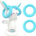 Inflatable Easter Bunny Ring Toss Game, 18 in High Carnival Games with 4 Inflatable Rings Perfect for Adults Outdoor and Indoor Fun Birthday Parties and Easter Celebrations