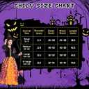 Poshetion Witch Halloween Costume for Girls, Light Up Witch Dress Deluxe Outfit with Hat and Broom, for Halloween Party (XL)