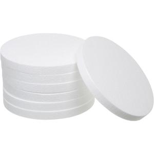 Crafare 10 Inch Foam Circles for Crafts 7 Pack1 Inch Thick Polystyrene Round Foam Discs for Modeling Wedding Cake Sculpting Holiday DIY Projects White