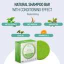 2 x Solid Rice Protein Water Shampoo Bar With Conditioner Effect Hair Soap  Shampoo Bars For Hair With All Natural Plant Based Essential Oils And Zero Waste Packaging (Nettle)