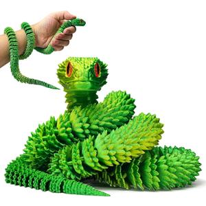 3D Printed Snake, 30 Inch Articulated 3D Printed Animals Snake Toys, Like Movable Snakes Realistic Slithering Design, Halloween Decor, Christmas Toy 2025