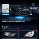 D3S HID Xenon Headlight Bulb Fit for Cadillac 2013 2014 2015 2016 2017 2018 2019 ATS 2016-2019 CTS 2013-2017 XTS, 6000K Bright White, 35W OEM High Low Beam Xenon Lights, Pack of 2