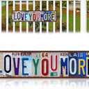 Love You More Wall Decor, Metal Tin Sign vintage wall decor, Above Door home signs for Home Bar Coffee Wedding Gift 6 x 4 Inches, One Size