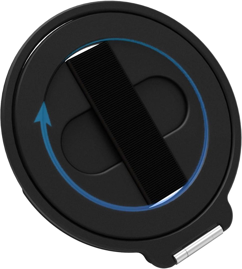 Grat 4 for Magsafe Magnetic Phone Grip Stand, 360 Rotatable Elastic Strap Loop, Detachable Ultra-Thin Aluminum Ring Kickstand Compatible with iPhone 17 Pro Max Air 16 15 14 13 12, Black