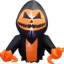 3.5FT Halloween Inflatable Pumpkin Gorilla Decoration with LED Lights for Outdoor, Blow up Gorilla Ghost Broke Out from Window, Indoor Wall Hanging Inflatable Decor with Suckers