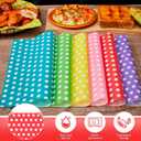 Fulmoon 300 Sheets Waxed Deli Paper Sheets for Food 12 x 12 Inch Polka Dot Dry Wax Paper Greaseproof Food Basket Liners Sandwich Wraps for Wrapping Bread Baking BBQ Picnic Party (Multicolor)