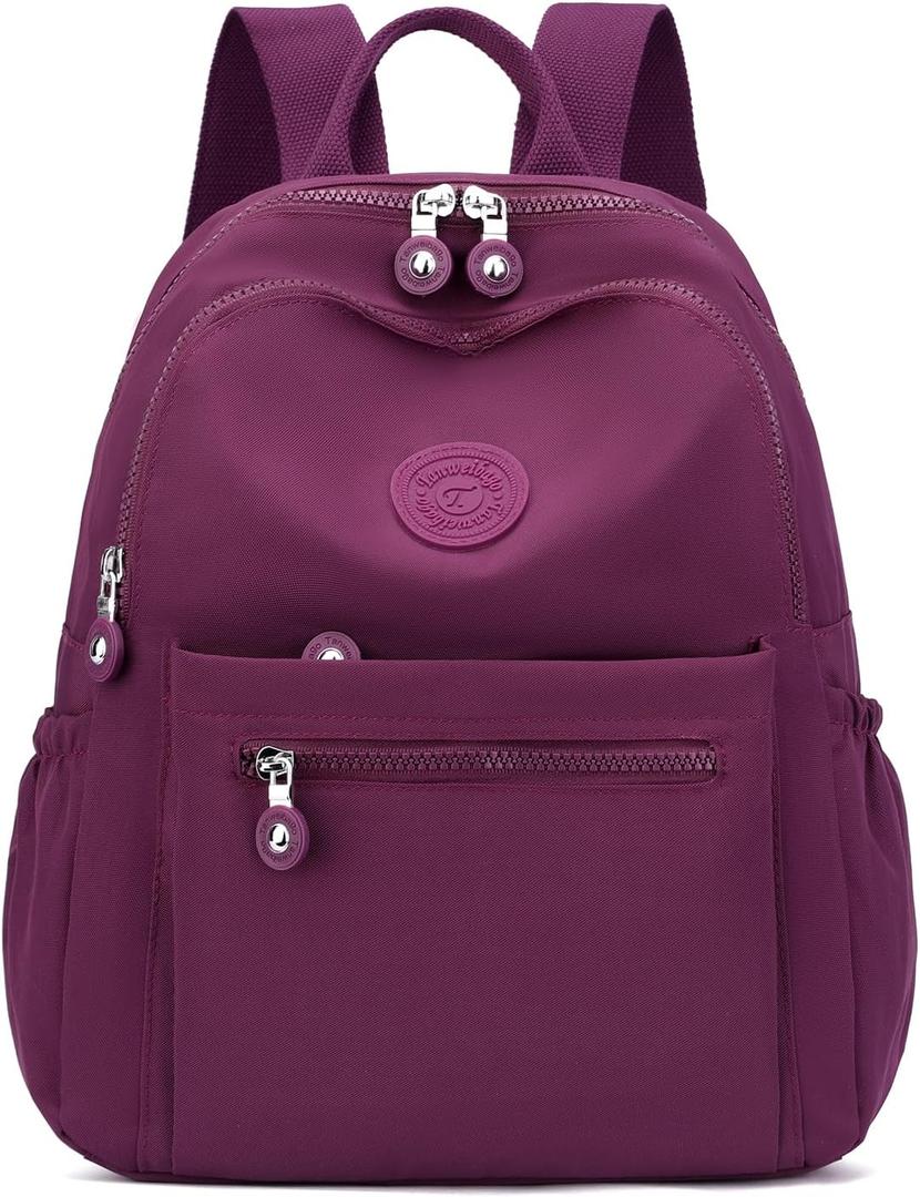 Tanweibago Mini Nylon Women Backpacks,11L Small Ladies backpacks Casual Lightweight Women Shopping Travel Daypack (Purple)