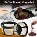 Reusable Coffee Filters Replacement for BELLA Coffee Maker, 2Pcs Permanent Filter Basket Compatible with BELLA Pro 12 Cup