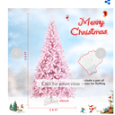 7.5FT Pre-Lit Snow Flocked Pink Christmas Tree 1100 Tips w/ 450 Lights & 8 Modes