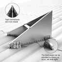 304 Stainless Steel Roof Snow Diverter Snow Guards,Snow Splitter for Metal Roofs,Roof Vent Snow Guard，forprotection Stack Pipes and Chimneys Roof（Universal Adjustable Angle，Brushed Surface）