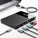 YOTUO 1TB External Hard Drive, USB C Multiport Hub HDD 7-in-1, USB 3.0, SD/TF Card Reader, Docking Station, Multi-Function HDD for Windows, Mac, Android, TV, Phone, Laptop, Desktop, PC