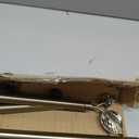 Decorative Curtain Rod with Leaf Finials, 1Inch Diameter 28-48 Inch Adjustable Length Single Drapery Window Rods Telescoping Structure, Antique Bronze