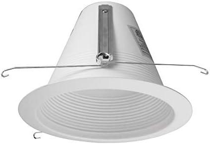 NICOR Lighting 6 inch White Wet Location Rated Cone Baffle Trim, Fits 6 inch Housings (17550AWL)