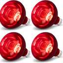 4 Pack 250W Heat Lamp Bulbs for Chicks, R40 Red Heat Lamp for Chickens, Infrared Heating Bulbs for Brooder Heater, I Incandescent Heat Bulb for Pet, Bathroom, Food