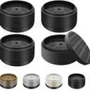 Furniture Risers Bed Risers Heavy Duty 1 inch, 2 inch, 3 inch, 4 inch Round Adjustable Bed Lifts Riser for Desk Legs Table Couch Sofa Chair Refrigerator Washing Machine (1 Inch, Black, 4 Pack)