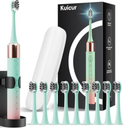 Kuicur 2 Pack Electic Toothbrush - Blackwhite and PinkGreen
