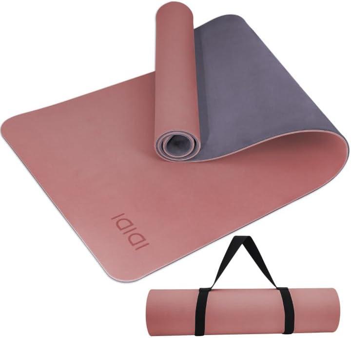Yoga Mat with Strap,Non-Skid Workout Mat,8mm Thick Yoga Mat,POE Yoga Mats for Women Men Kids,Exercise Mat with Easy-Cinch,72"x24"x0.32 (183x61x0.8cm)