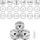 Stainless Steel Date Night Decision Dice for Couples 3-Piece Weighted Metal Game Set Includes Positions, Locations, & Times Romantic Anniversary & Valentine's Day Gift for Him & Her