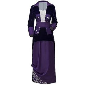 ADuchessCos Titanic Rose DeWitt Bukater Cosplay Costume Titanic Dress Purple Rose Flying Costume Outfit for Women, Adult Size 2XL