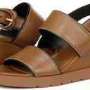 Vince Women's Roma Double Strap Wedge Sandals (6, Peanut Brown Leather)