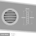 FRESH SPEED 4 inch Grey Round Metal Dryer Vent Cover Flat Louver with Mouse Mesh