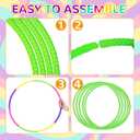 WinnerWhy 2 Pcs Toy Hoop Exercise Hoop Detachable Adjustable Plastic Toy Ring Playground Equipment for School Colored Circles Exercise Ring for Teens Dog Agility Equipment(Green,23 Inch)