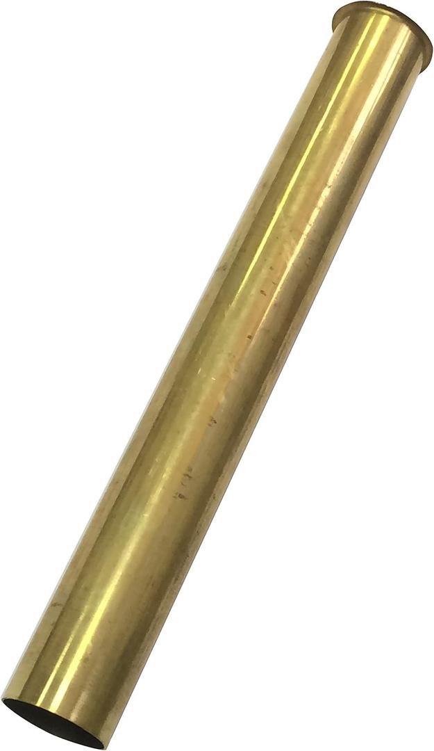 Westbrass D417-RAW 1/2" x 12" 17 Gauge Brass Single End Flanged Tailpiece, Unfinished