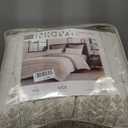 INK+IVY Queen Comforter Set, Chic Chevron Chenille Tufting Accent, Boho Comforters, All Season, Lightweight Cotton Comforter Bedding, 2 Shams, Mila, Full Taupe 3 Piece