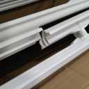 2 Pcs 22" x 36" Entry Door Frame Only Replacement Kit, 1 Lite for 1" Glass (Not Included), Exterior Front Door Glass Insert Kit White Window Grille Inserts Replacement