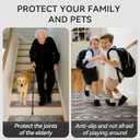 YDKGL 15PC Stair Treads Non-Slip Washable Peel and Stick Stair Treads for Wooden Steps Indoor Reusable Stair Carpet Treads Adhesive Stair-Runner Rugs for Kids and Dogs Elder8"x30"Gray