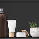 Shower Niche, Stainless Steel Elegant Bathroom Niche, No Tile Needed Recessed Shower Shelf Organizer for Storage (12*24*4 Inch, Black)