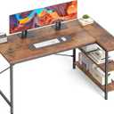 DUMOS L Shaped Computer Desk, 39" Gaming Corner Desks with Shelves