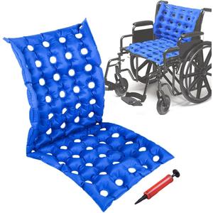 MESINURS Bedridden Air Inflatable Seat Cushion with Full Back for Wheelchair, Seat Pad for Elderly Disabled Handicap (A)