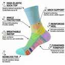 Men's Athletic Socks 5 Pack, Arch Support Breathable Cushioned Running Crew Sock for Basketball Gym Hiking,Size 6-11.5