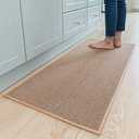 MontVoo Kitchen Rugs and Mats Non Skid Washable, Absorbent Runner Rugs for Kitchen, Front of Sink, Kitchen Mats for Floor (Beige, 20"x47")