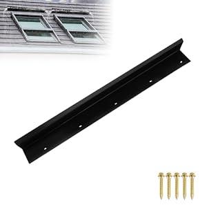 1 pcs Rain Diverter for Roof, 39 Inch Powder Coated Roof Rain Diverter with Nails, Rainwater Splash Guard for Shingle Roofs, Doorways, Windows, Chimneys and Roof Vents, Weatherproof Protection