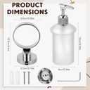 1 Pack Hand Soap Dispenser Wall Mount Bathroom Glass Soap Dispenser Pump Bottle with Stainless Steel Pump for Kitchen Bathroom Countertop