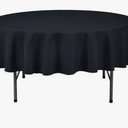JHDZDHY 50 Pack Premium Disposable Plastic Tablecloth 84" Round Disposable Heavy Duty Table Cover for Party Birthday Wedding Christmas (Black, Round)