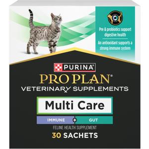 Purina Pro Plan Veterinary Cat Supplements Multi Care Feline Supplement  Digestive Probiotics for Cats  Immune Support Cat Supplement - 30 ct. Box