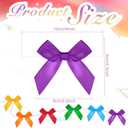 2 x 100 Pcs Rainbow Satin Ribbon Twist Tie Bows 2.5 Inch Premade Pride Day Bows for LGBT Party Favor Lesbian LGBT Gift Wrapping Treat Bags Crafts Pansexual Parade Carnival Party Decorations