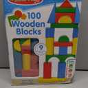 Melissa & Doug Wooden Building Blocks, 100-Piece Set of Sorting & Stacking Toys in 4 Colors and 9 Shapes, Classic Toddler Toys for Girls & Boys Ages 2+ - FSC Certified