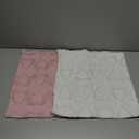 Valentines Day Decorations Heart Pillow, White and Pink Pillow Covers 18x18 Set of 2, Decorative Throw Pillow Cases, Couch Pillows for Living Room Holiday Decor Pillow Covers Decorations Sofa Bed