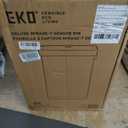 EKO Deluxe Mirage-T 50 Liter / 13.2 Gallon Touchless Rectangular Motion Sensor Trash Can, Matte Stainless Steel Finish