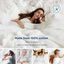 Bedsure Gentlesoft 100% Cotton Blanket King Size for Bed - Cooling Breathable and Soft for Summer, Thick Cozy Waffle Weave Blanket Gifts for Women, White, 104x90 inches