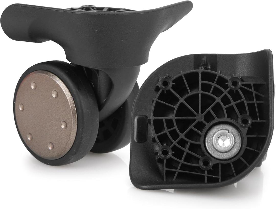 Plastic Suitcase Wheels, 360 Swivel Black Spinner Luggage Casters, V133A