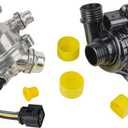 Tykick Aluminum Electric Water Pump Thermostat Kit for BMW 135i 335i xDrive X5 X6 2009 2010 2011 2012 2013 2014 3.0L L6 Replaces 11517632426 11517563659 11517588885 11519455978 11537601158